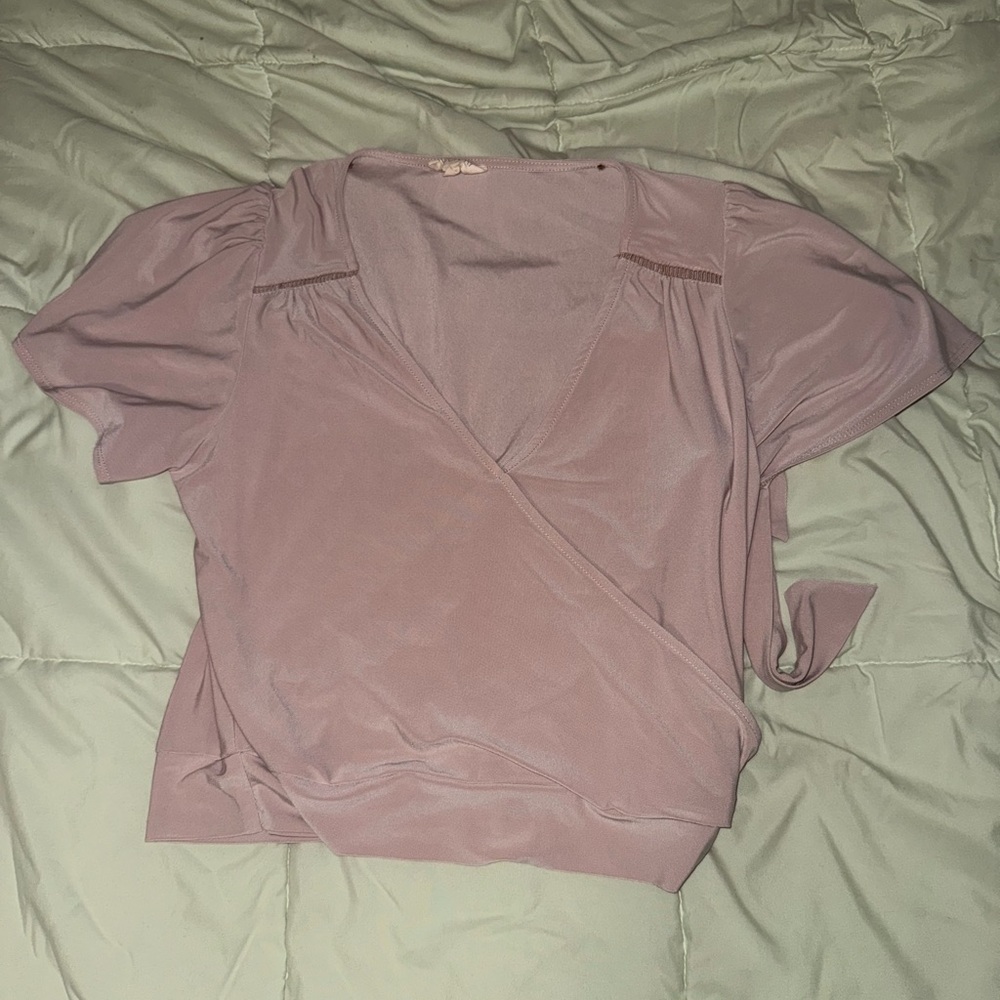 Women's Mauve Wrap Top